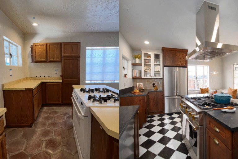Before and after kitchen remodel for Older Tucson Homes